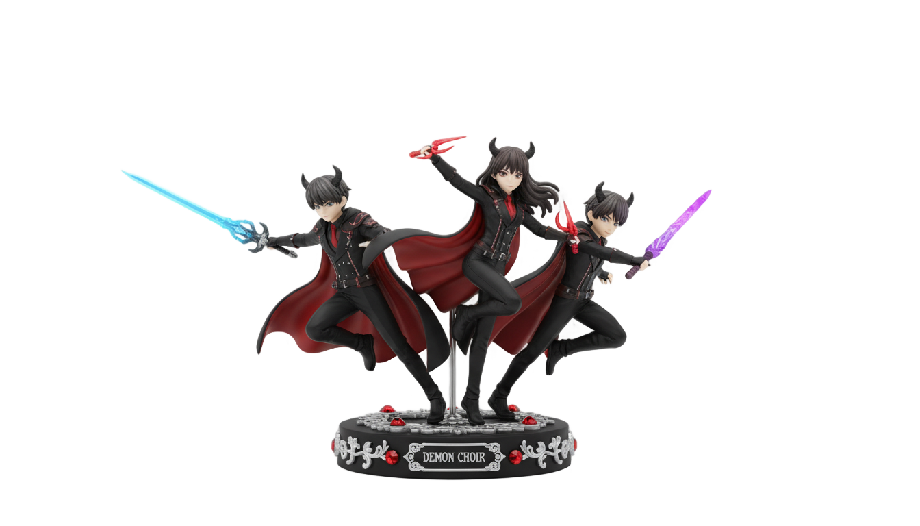kpop demon hunters cake topper png PNG transparent background