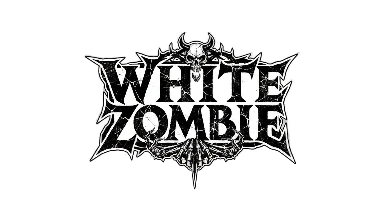 white zombie logo png PNG transparent background