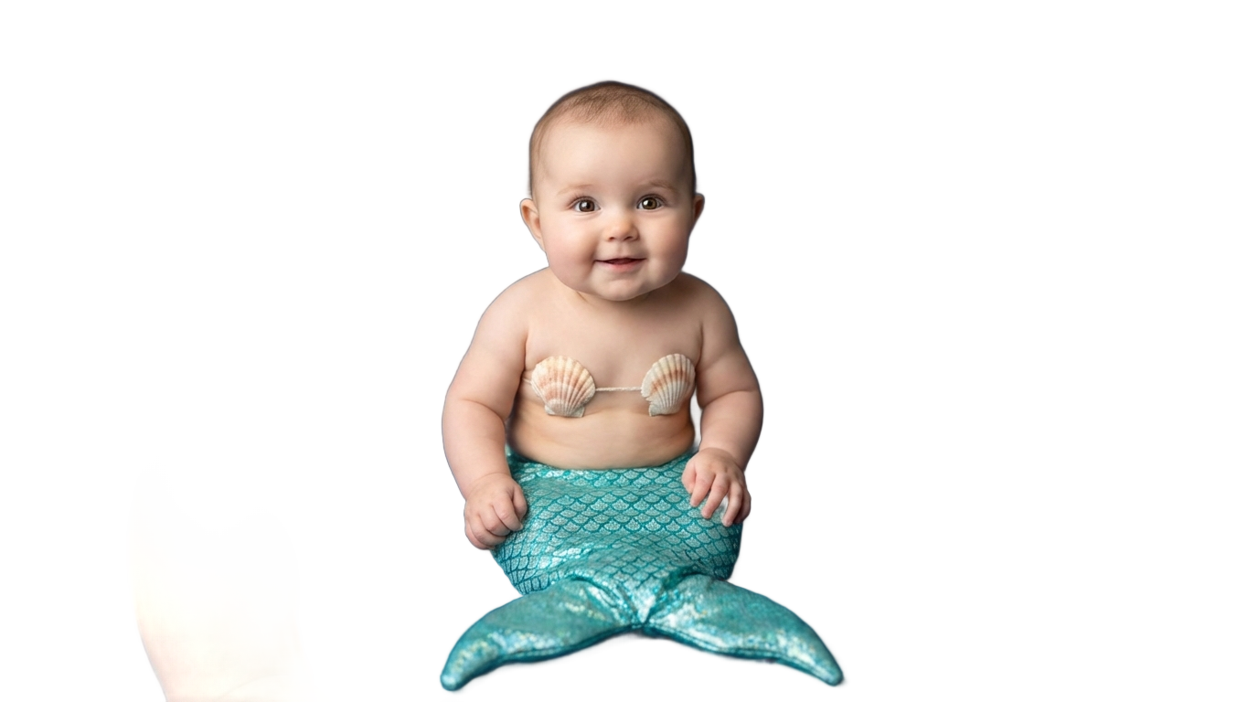 baby mermaid png PNG transparent background