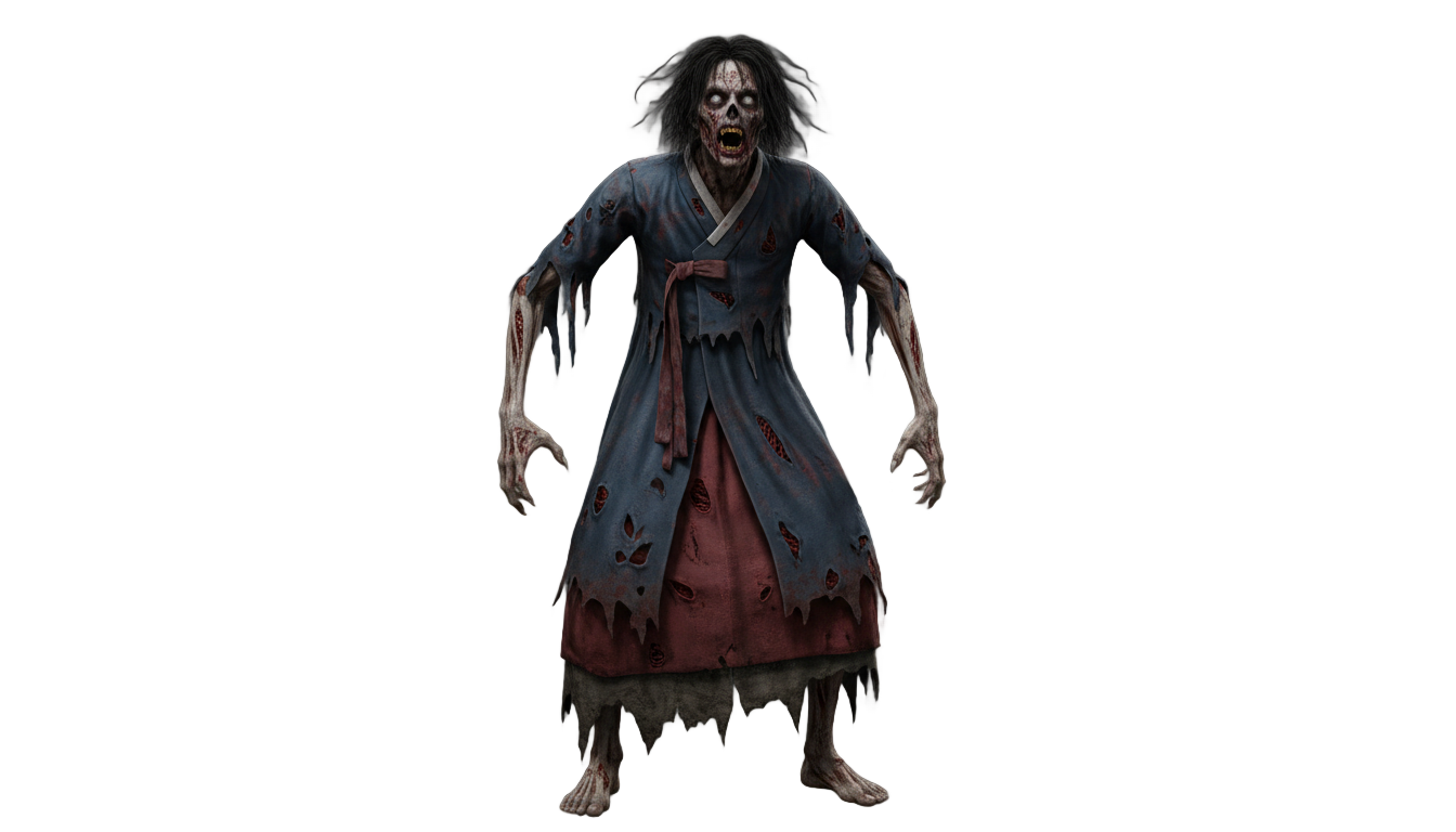 korean zombie png PNG transparent background