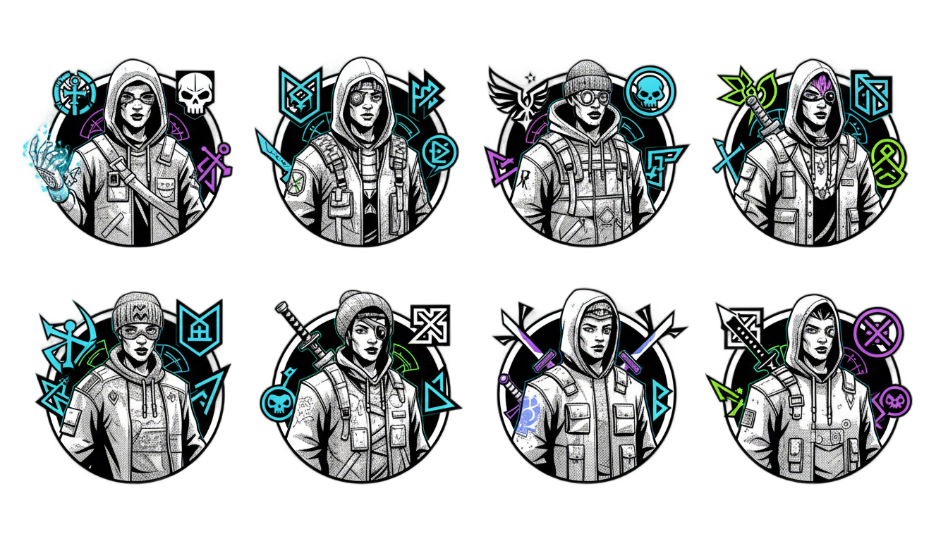 kpop demon hunters icons png PNG transparent background