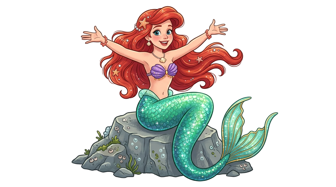 little mermaid clipart png PNG transparent background