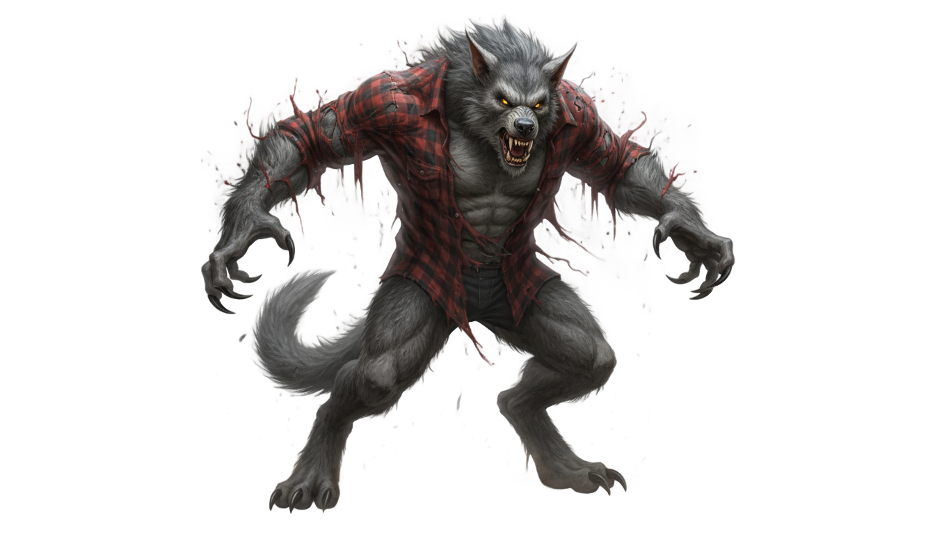 werewolf ripping shirt png PNG transparent background