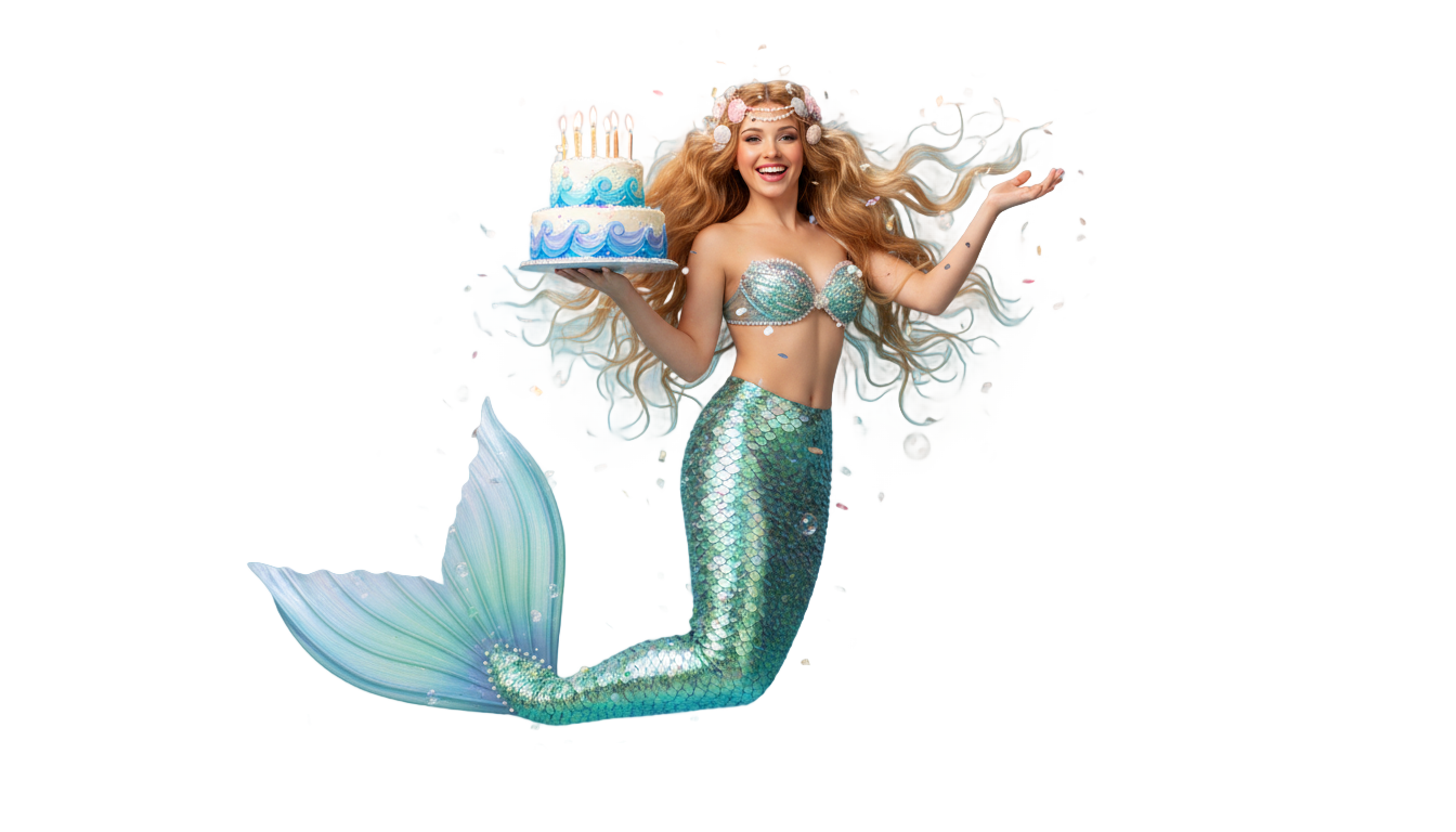 happy birthday mermaid png PNG transparent background
