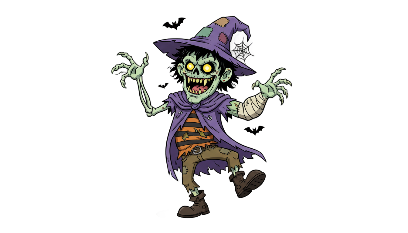 zombie animado png PNG transparent background