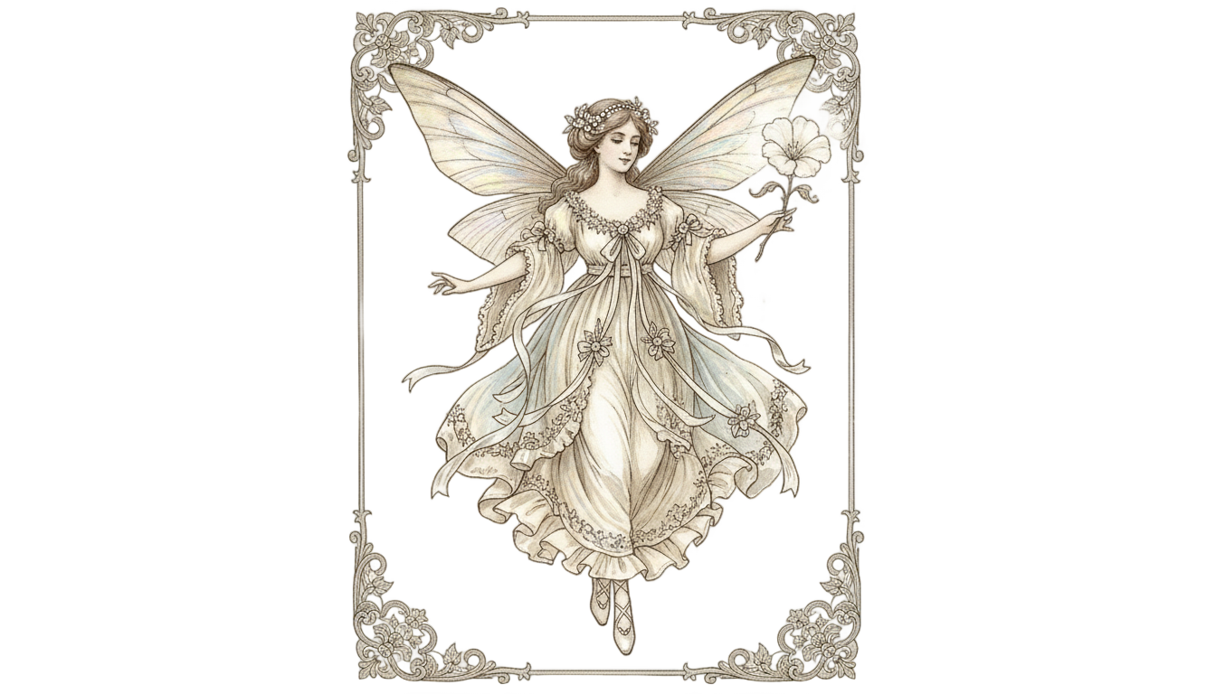 vintage fairy png PNG transparent background