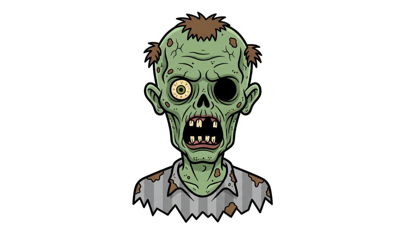 pvz zombie head png PNG transparent background