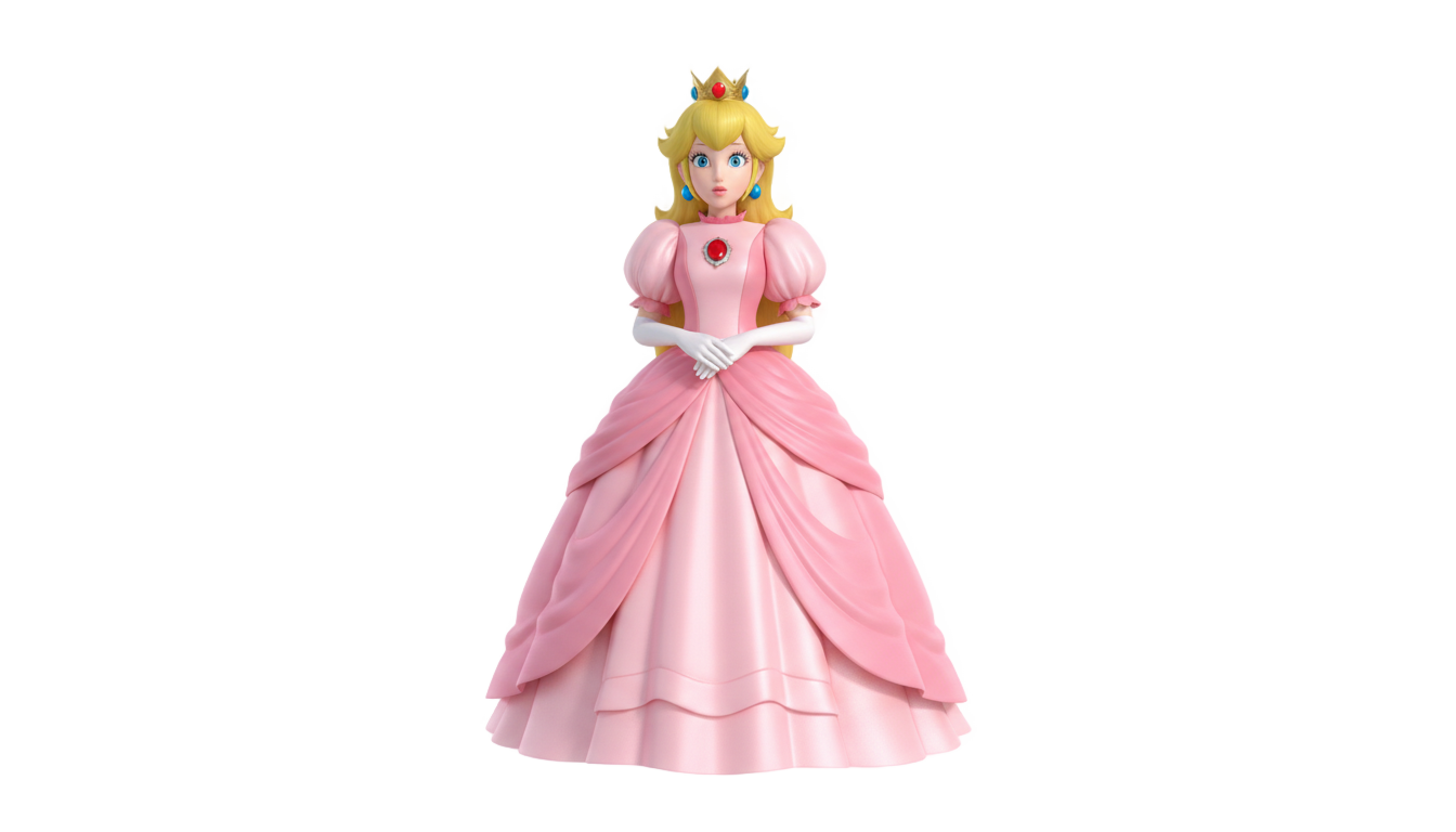 princess peach movie png PNG transparent background