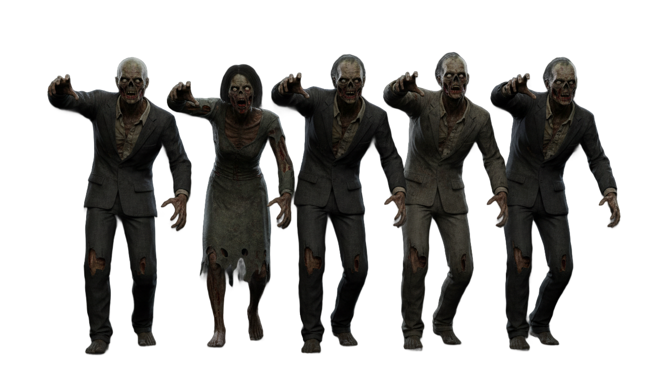 zombie horde png PNG transparent background