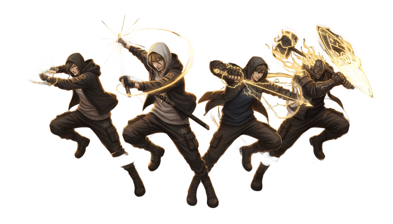 kpop demon hunters png golden PNG transparent background