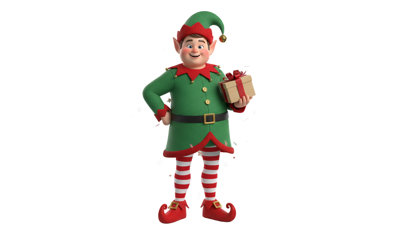 christmas elf png PNG transparent background