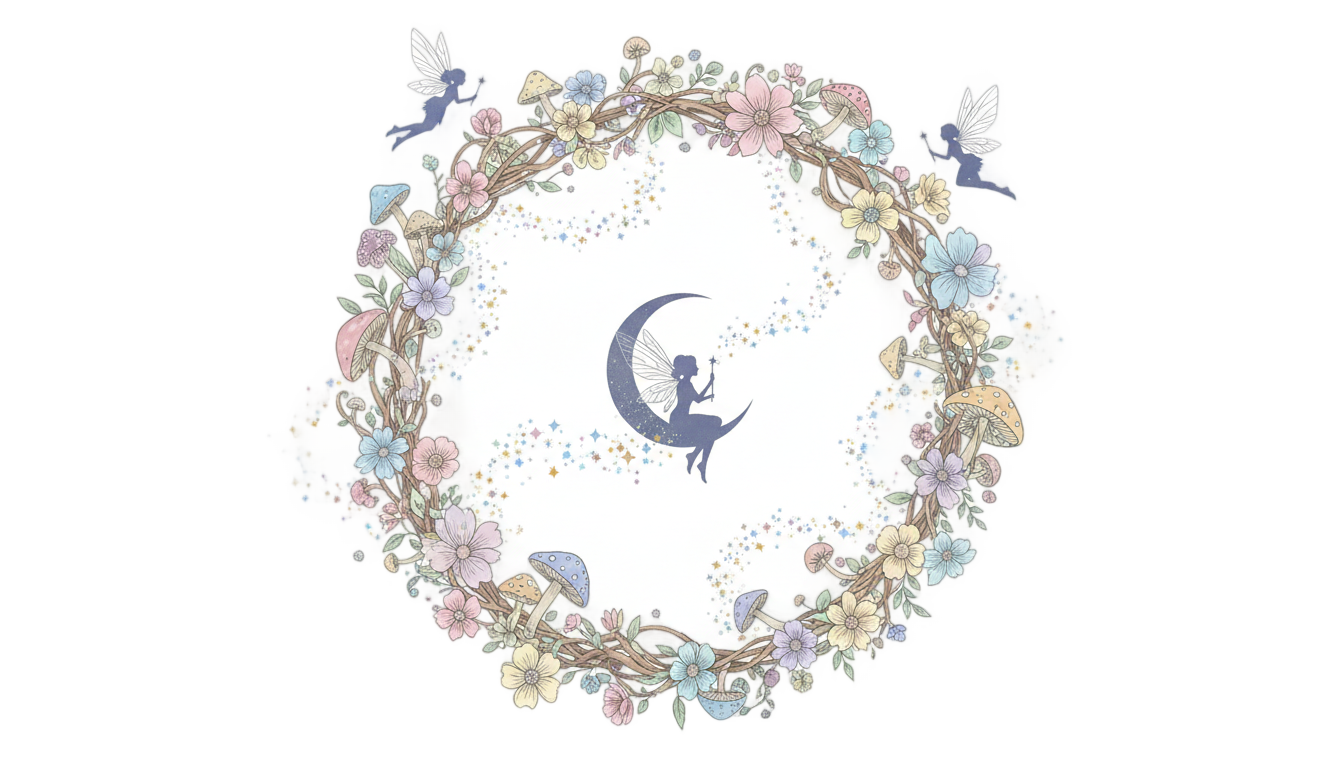 fairy garden logo png PNG transparent background
