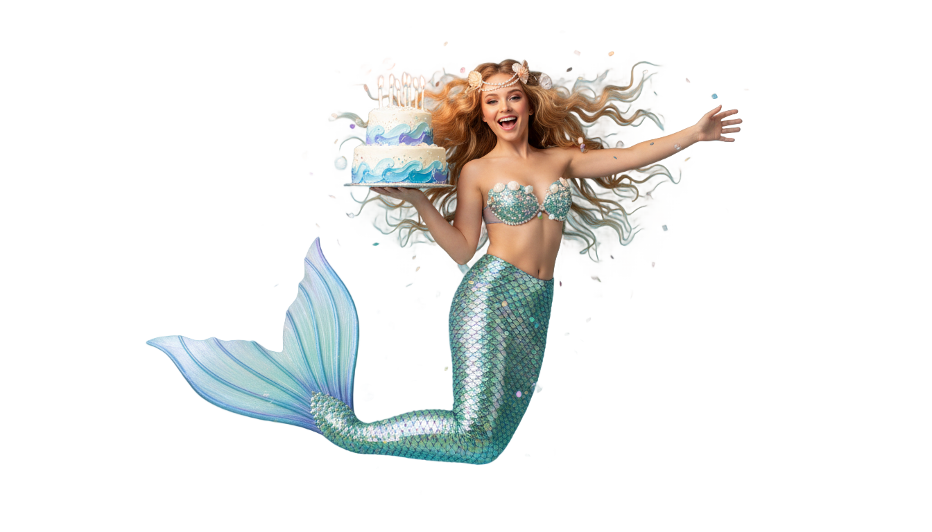 happy birthday mermaid png PNG transparent background