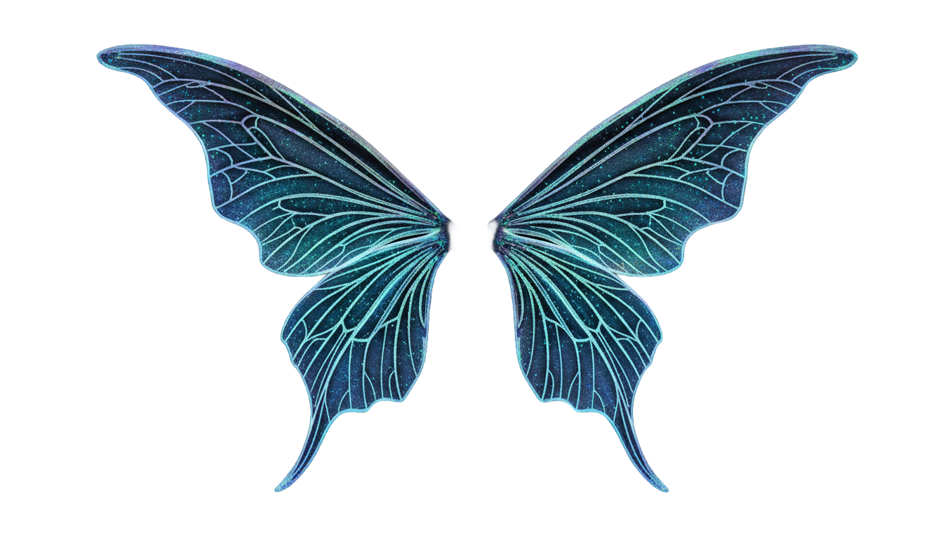 blue fairy wings png PNG transparent background