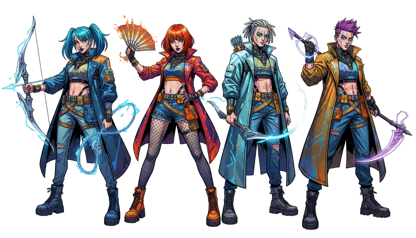 kpop demon hunters characters png PNG transparent background