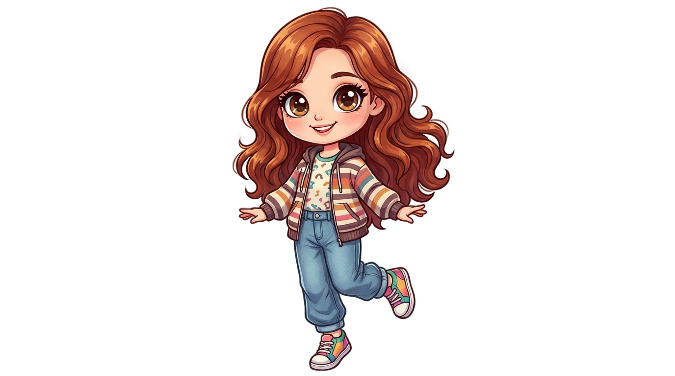cartoon person png girl PNG transparent background