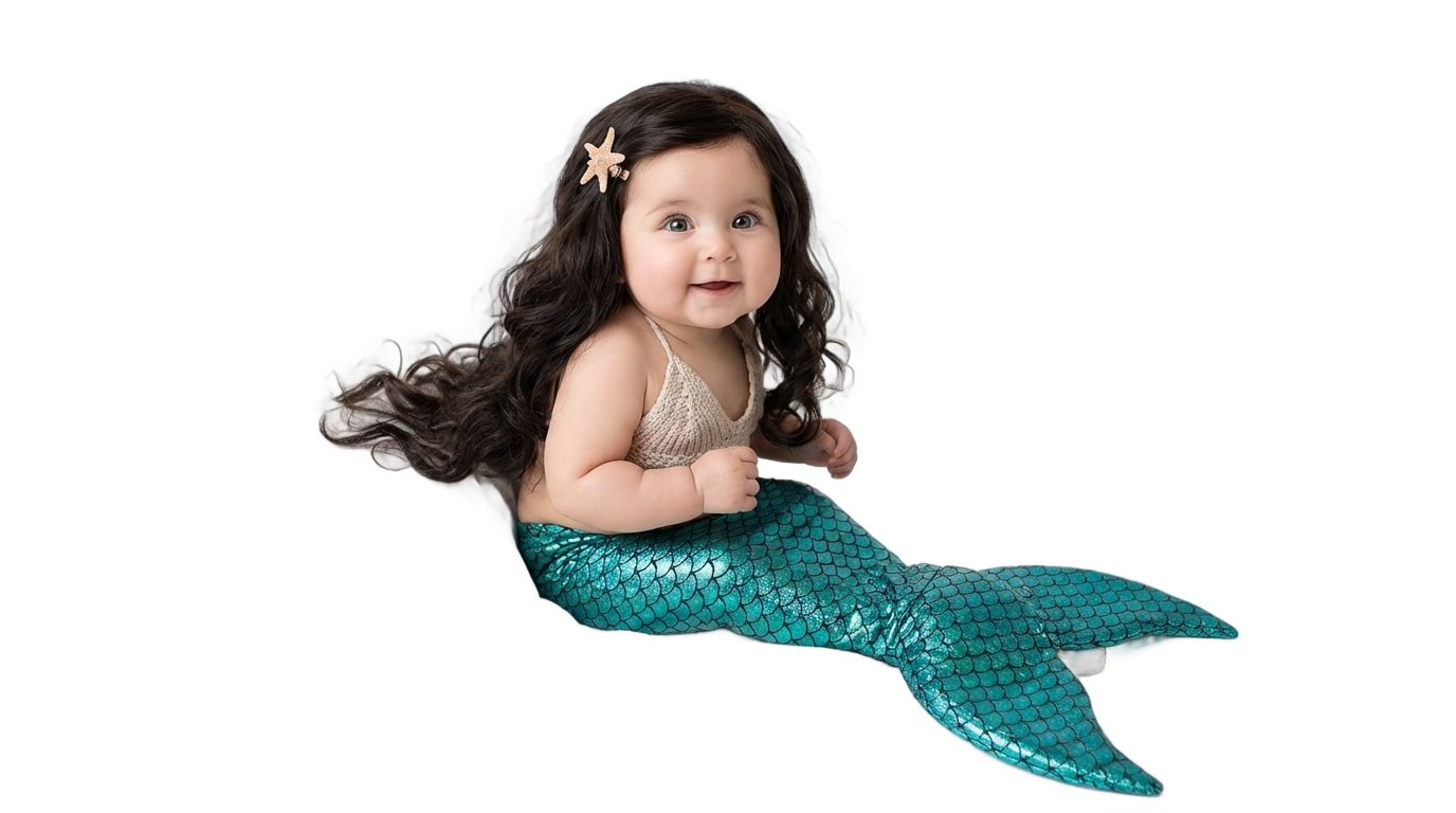 baby little mermaid png PNG transparent background