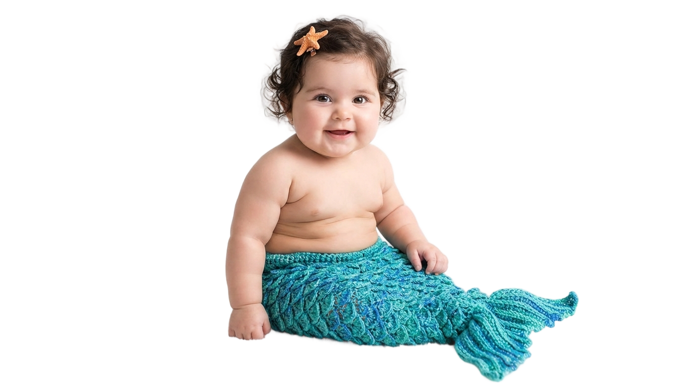 baby little mermaid png PNG transparent background