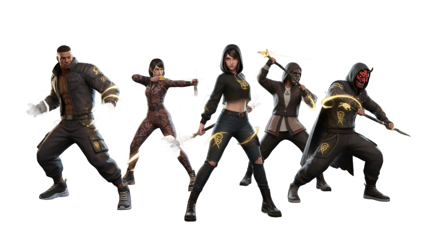 kpop demon hunters png golden PNG transparent background