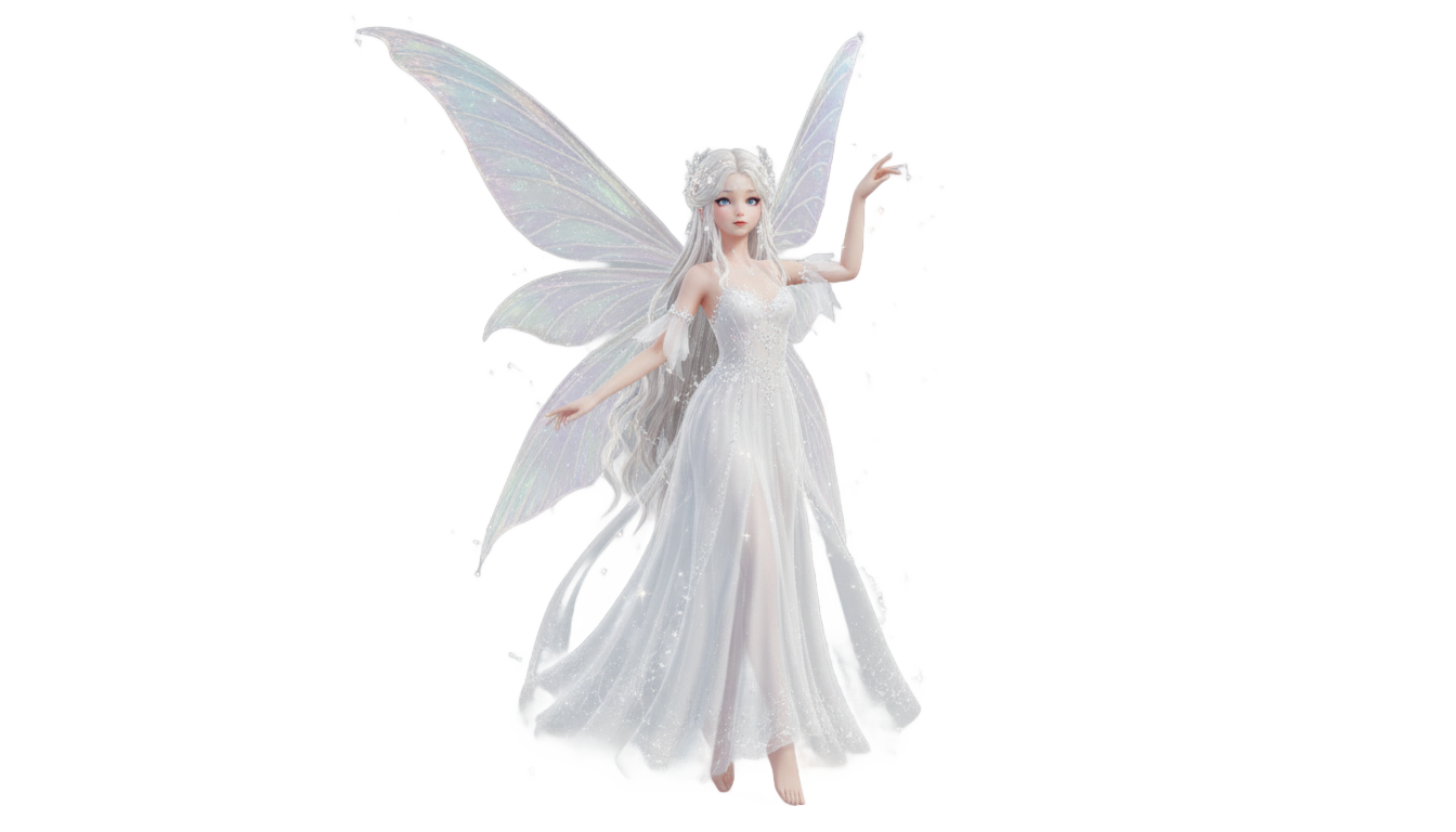 white fairy png PNG transparent background