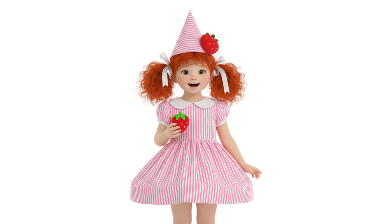strawberry shortcake character png PNG transparent background