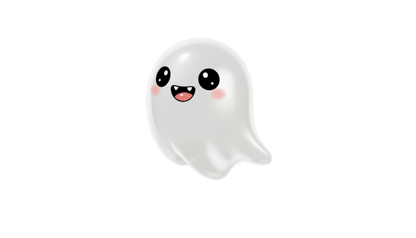 kawaii cute ghost png PNG transparent background