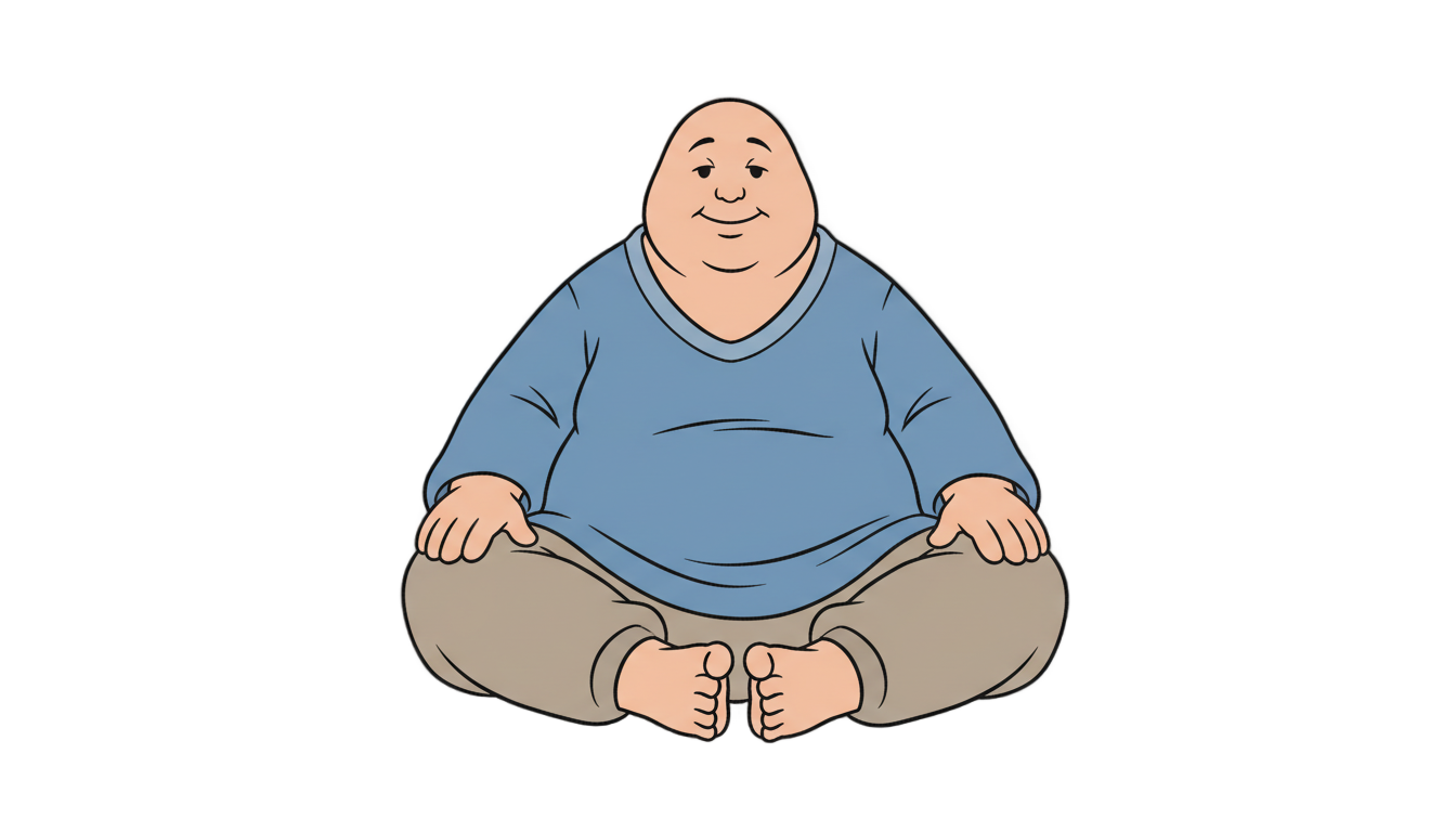 person sitting png cartoon PNG transparent background