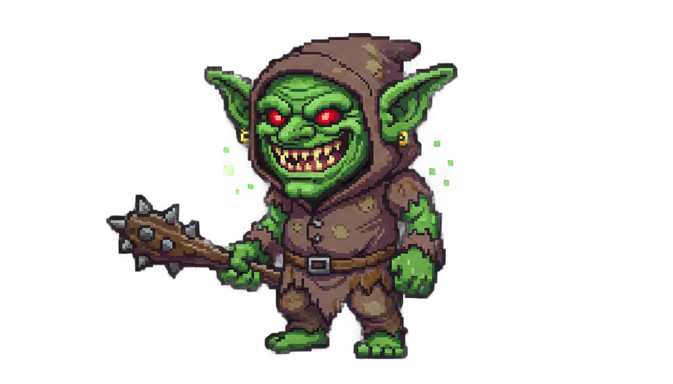 goblin pixel art png PNG transparent background
