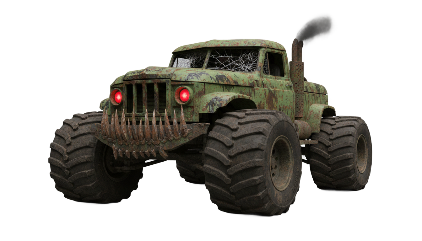 zombie monster truck png PNG transparent background