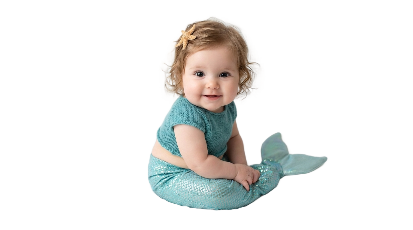 baby little mermaid png PNG transparent background