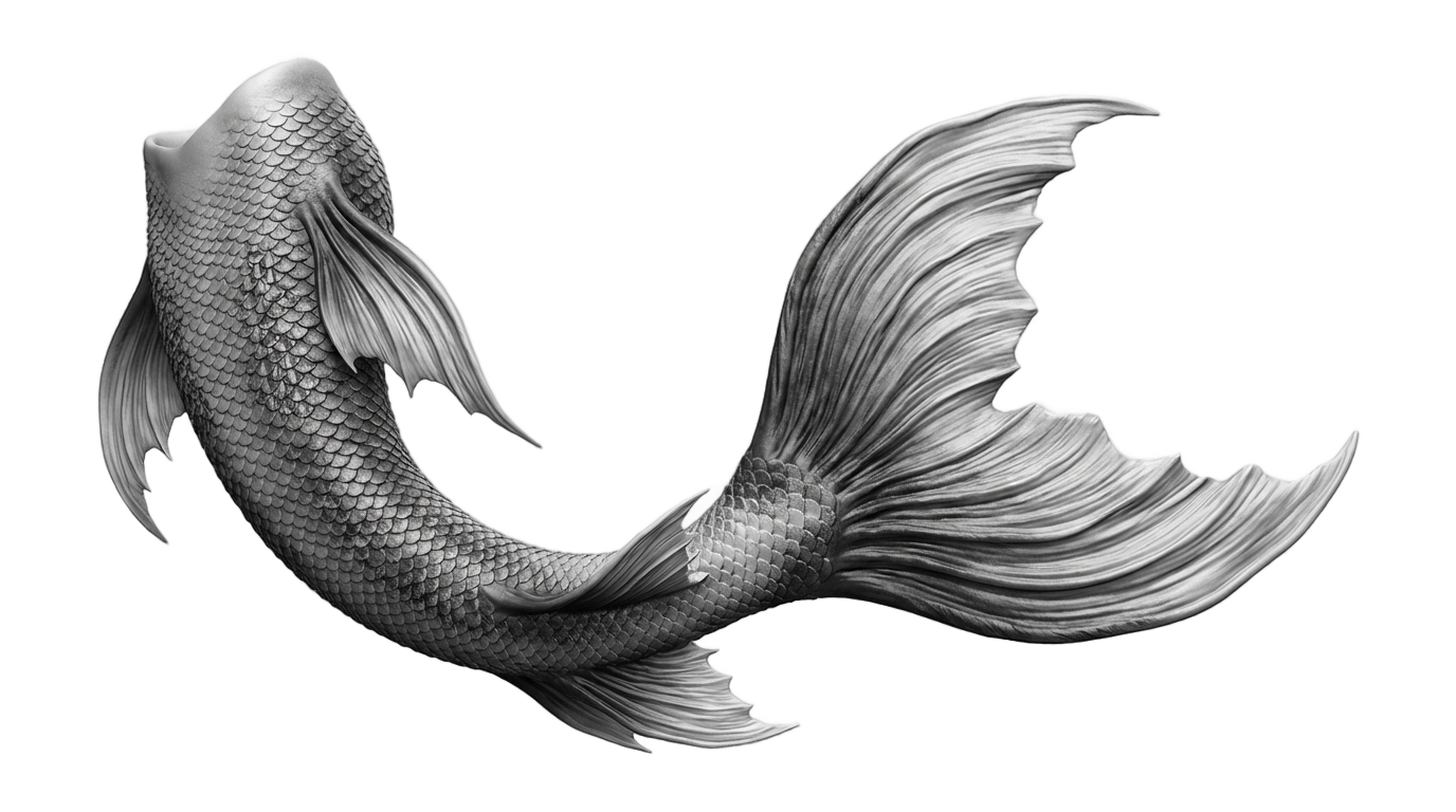 mermaid tail png black and white PNG transparent background