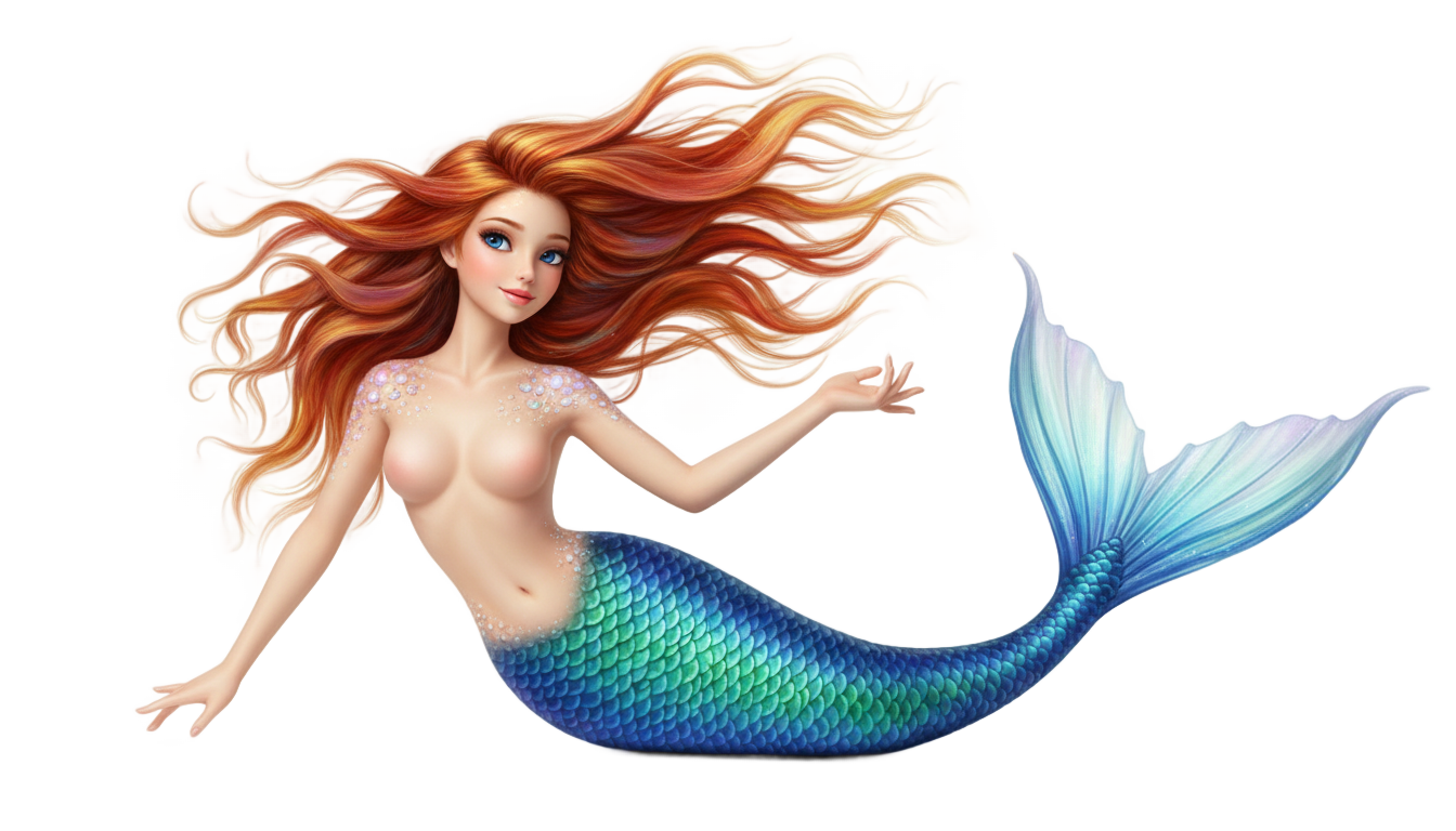 mermaid illustration png PNG transparent background