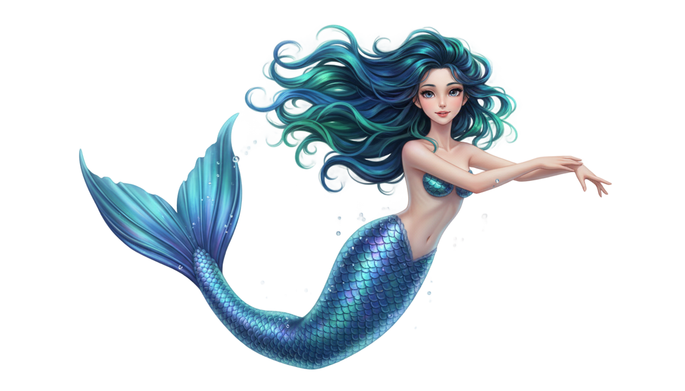 mermaid illustration png PNG transparent background