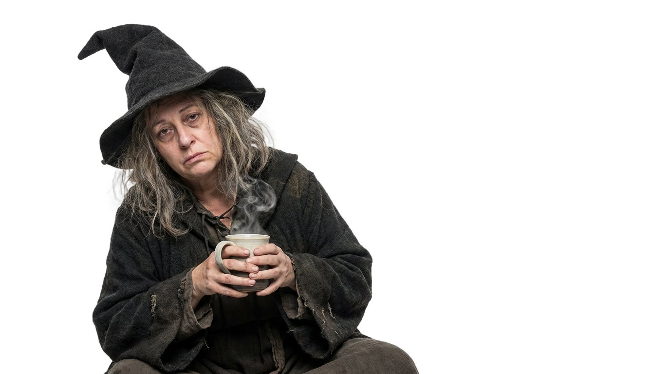 this witch needs coffee before any hocus pocus png PNG transparent background