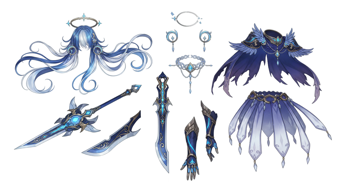 genshin character parts png PNG transparent background