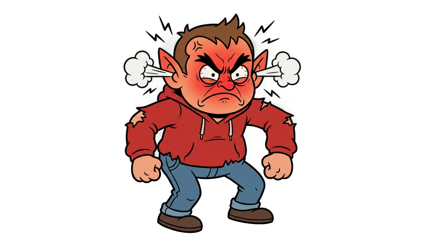 angry person cartoon png PNG transparent background