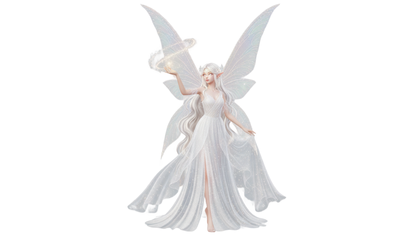 white fairy png PNG transparent background