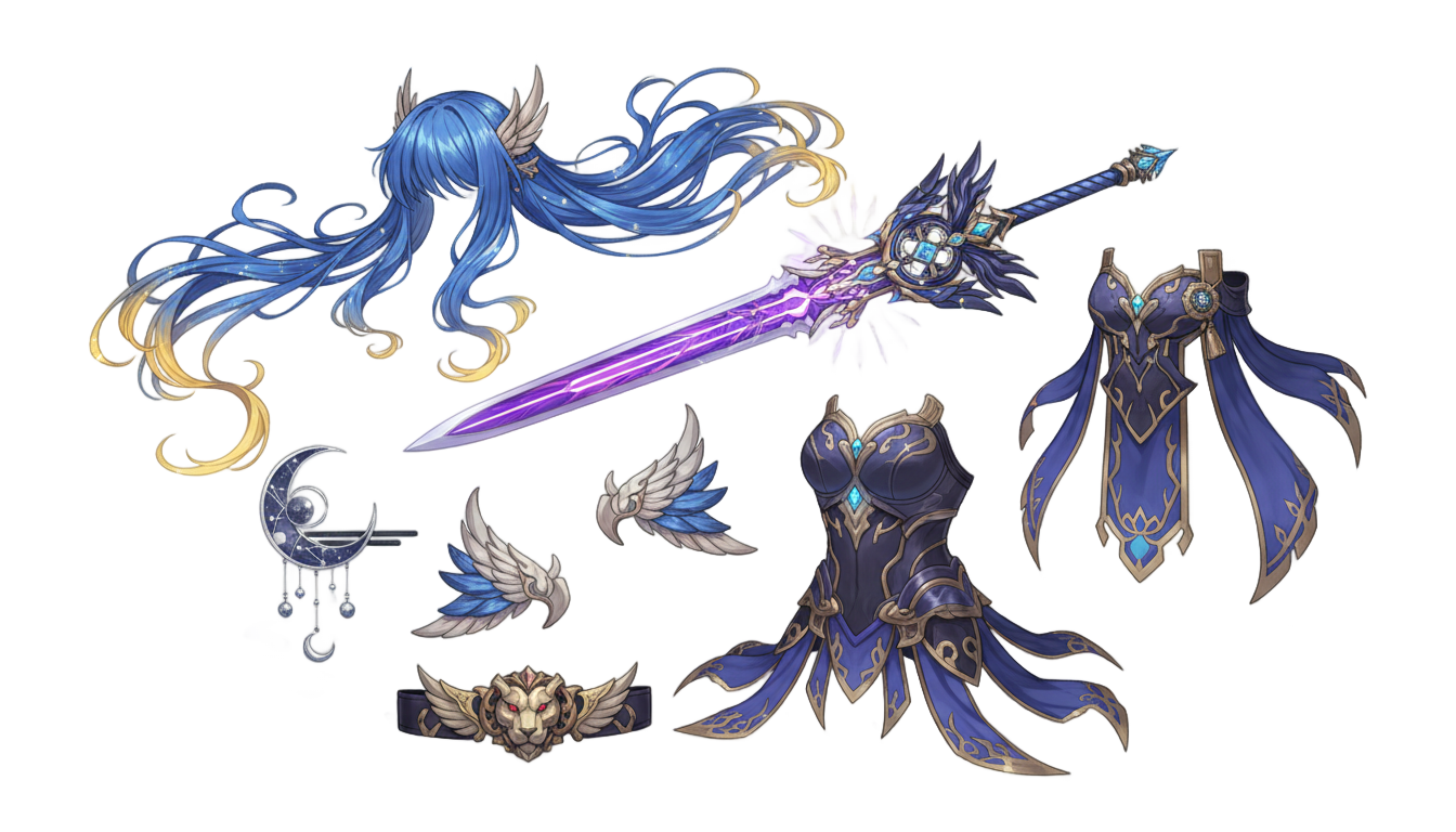 genshin character parts png PNG transparent background