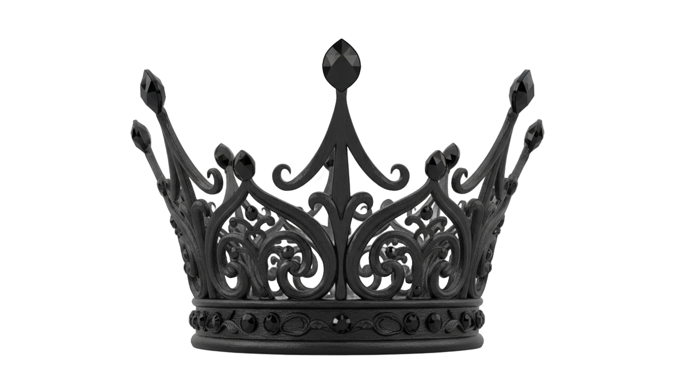 black princess crown png PNG transparent background