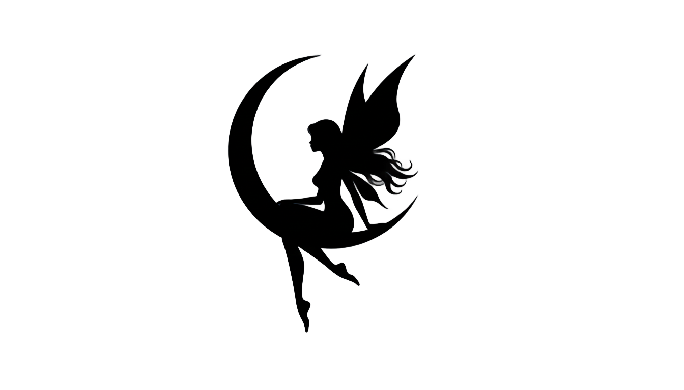 moon fairy silhouette png PNG transparent background