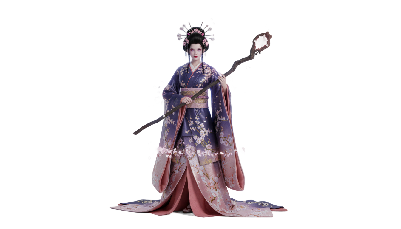 kagura cherry witch png PNG transparent background