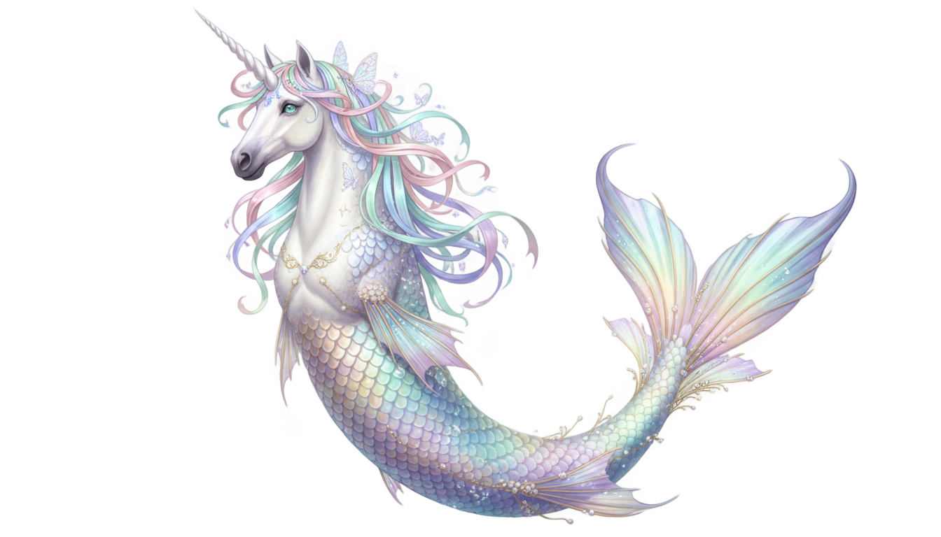 unicorn mermaid png PNG transparent background