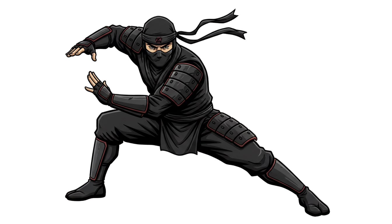 ninja mascot logo png PNG transparent background