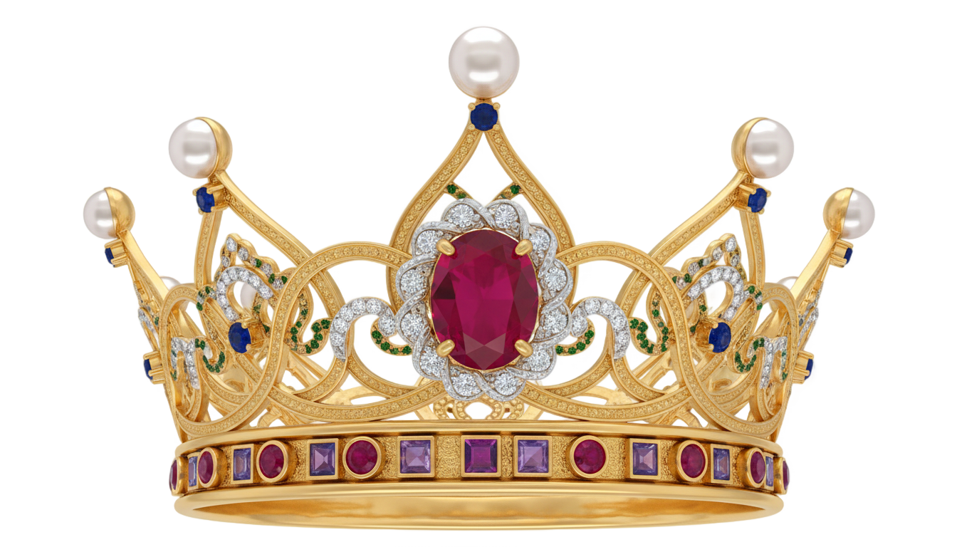 gold princess crown png PNG transparent background