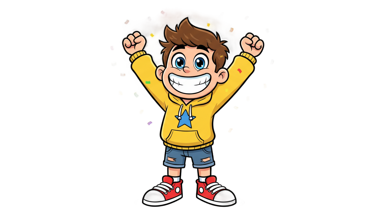 happy person cartoon png PNG transparent background