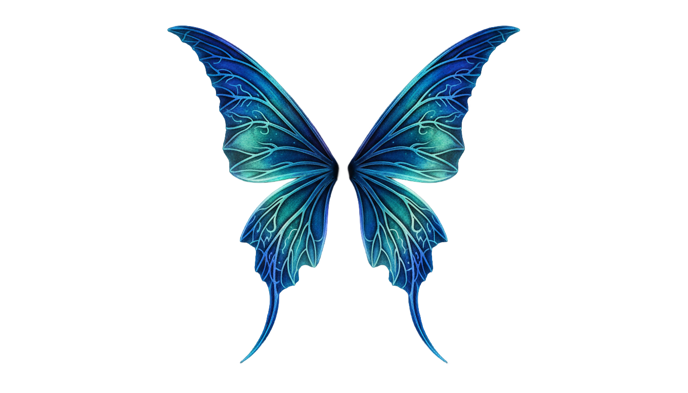 blue fairy wings png PNG transparent background