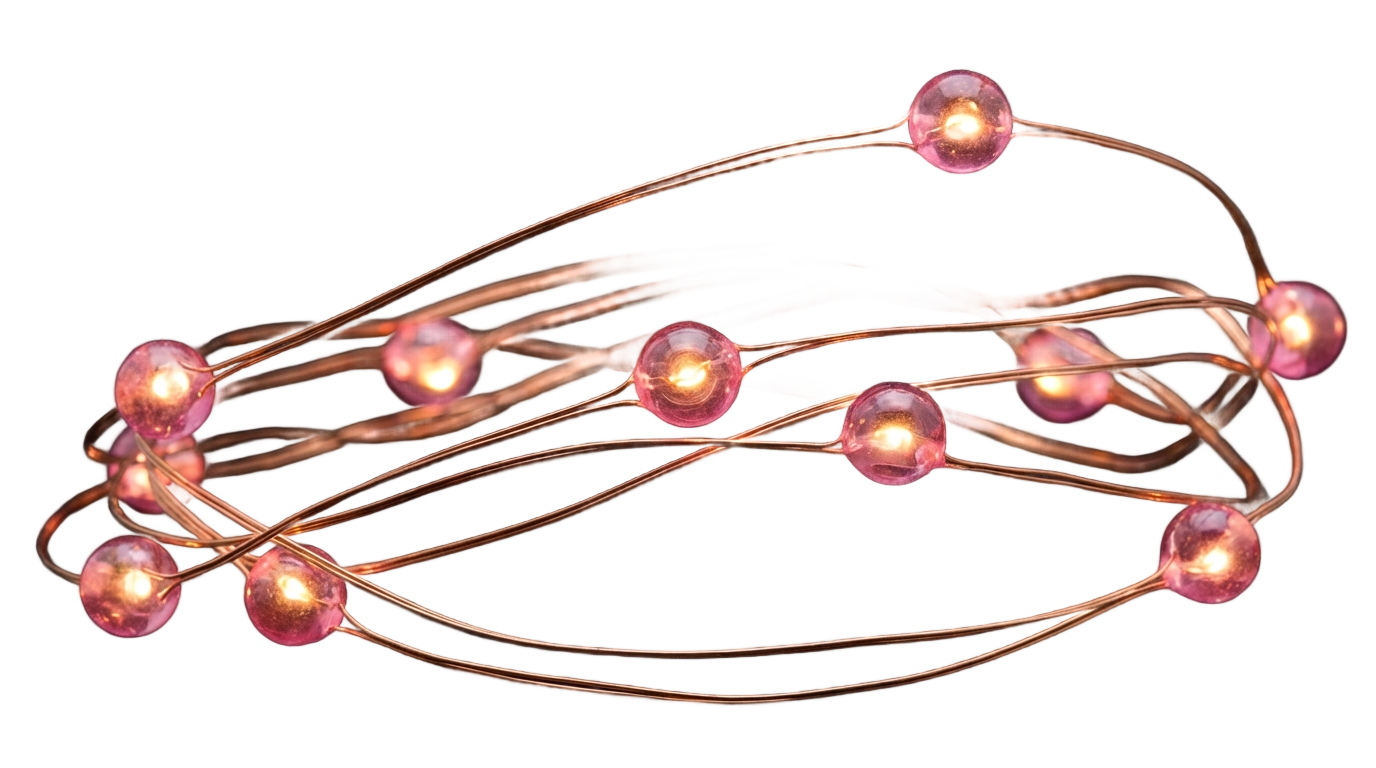 pink fairy lights png PNG transparent background