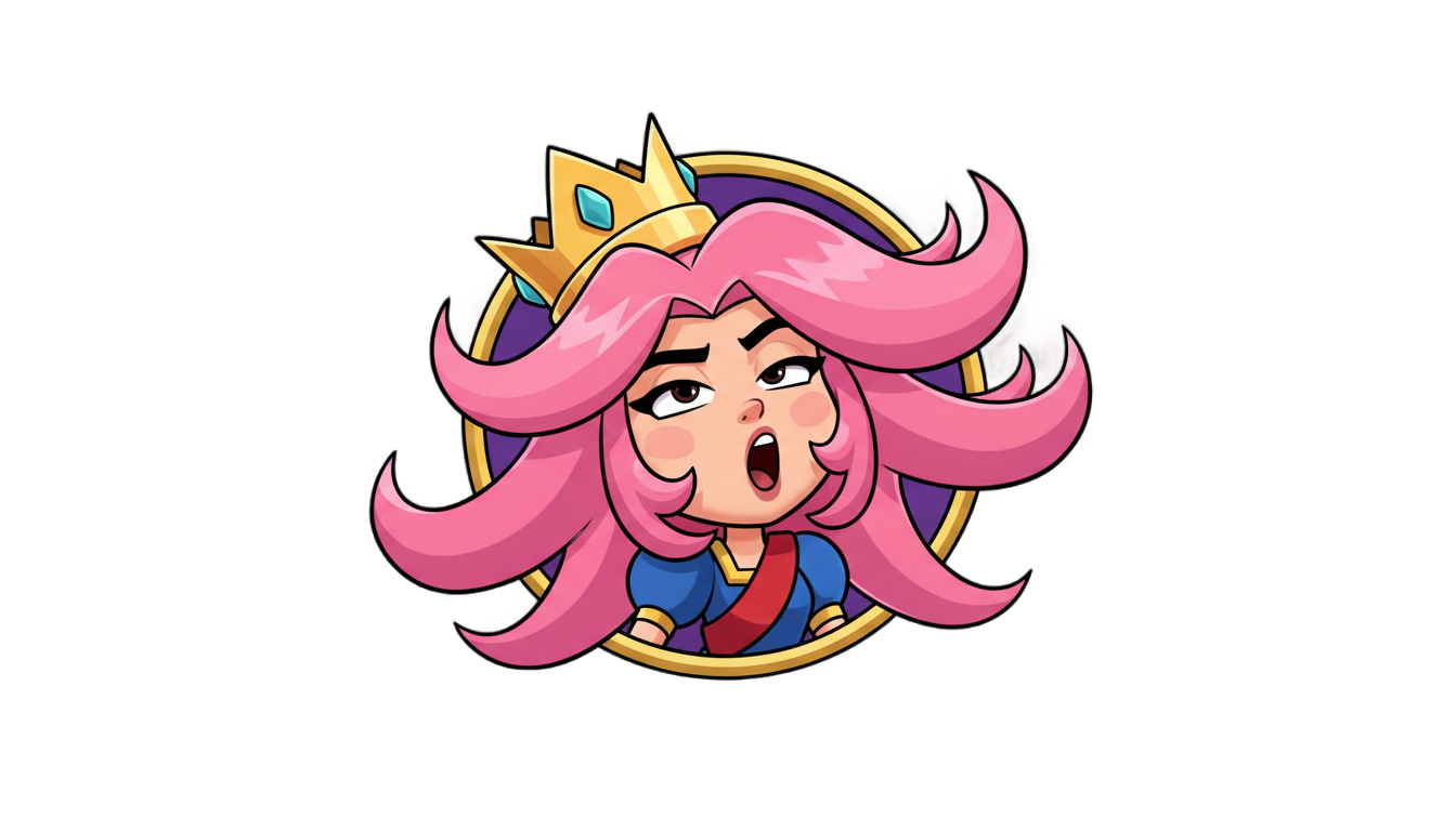 clash royale princess emote png PNG transparent background