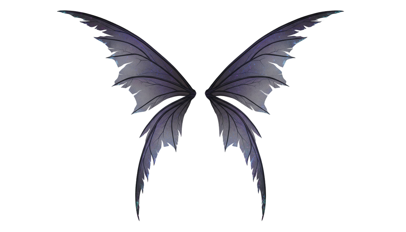 black fairy wings png PNG transparent background