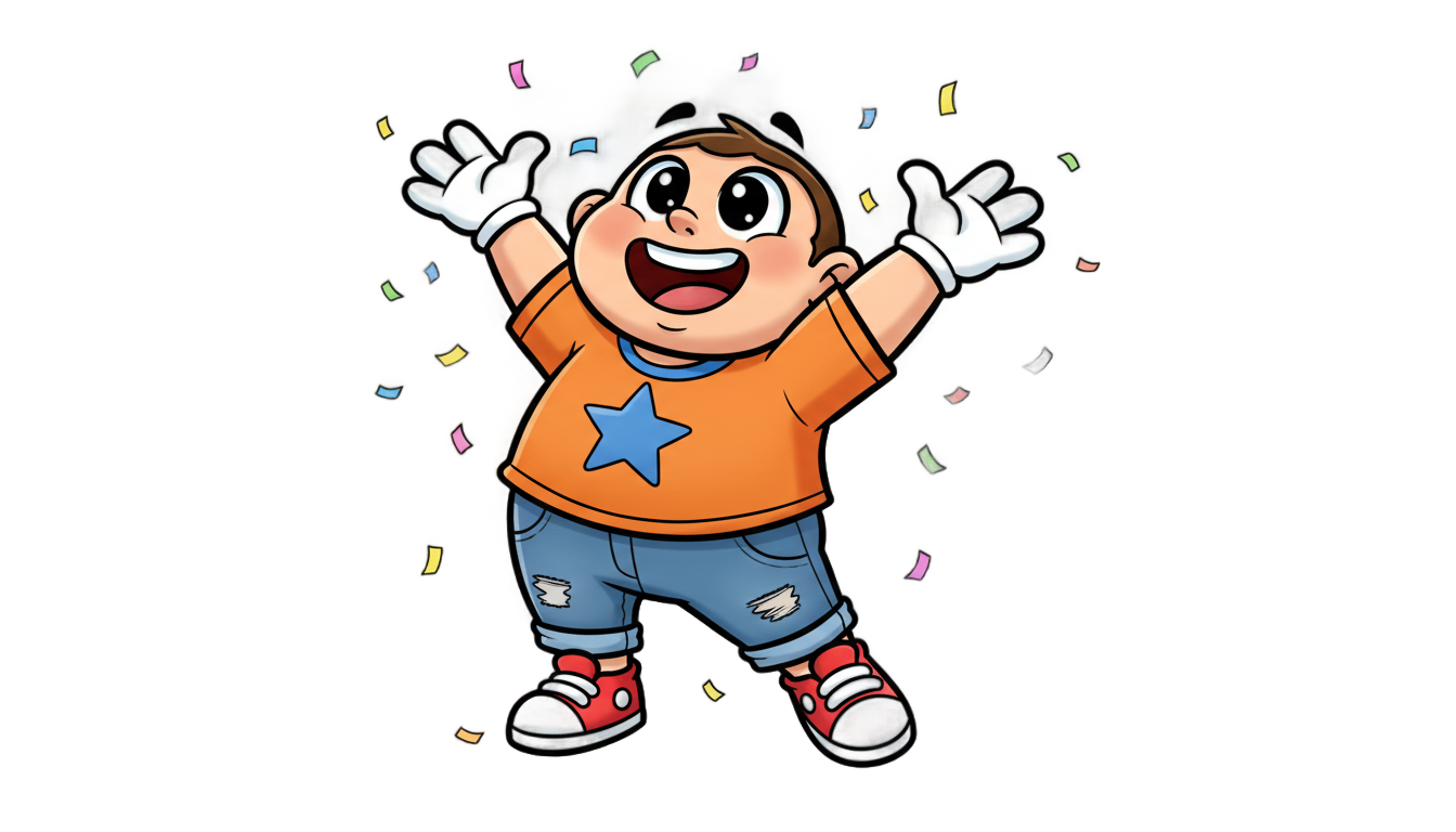 happy person cartoon png PNG transparent background